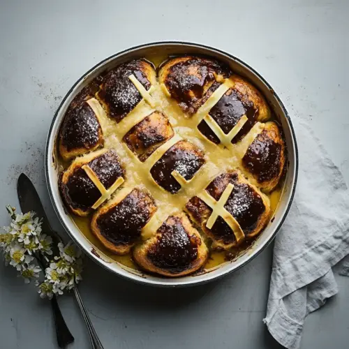 Hot Cross Bun Pudding