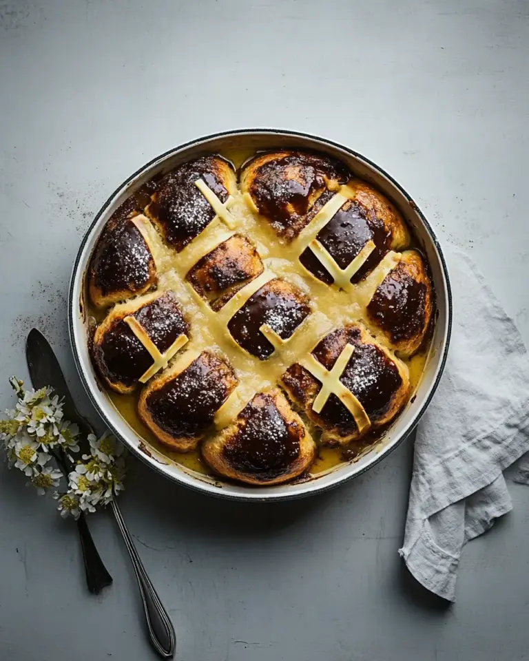 Hot Cross Bun Pudding