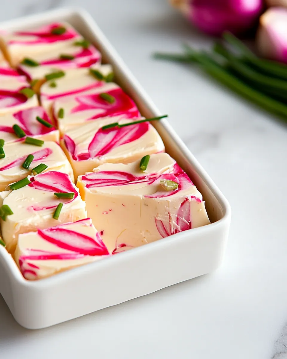 Radish and Garlic Chive Butter Terrine