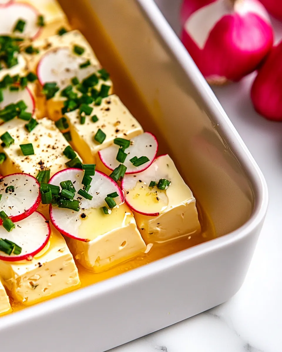 Radish and Garlic Chive Butter Terrine