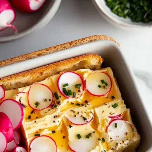 Radish and Garlic Chive Butter Terrine