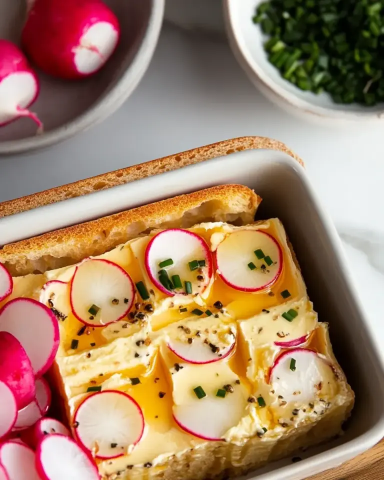 Radish and Garlic Chive Butter Terrine