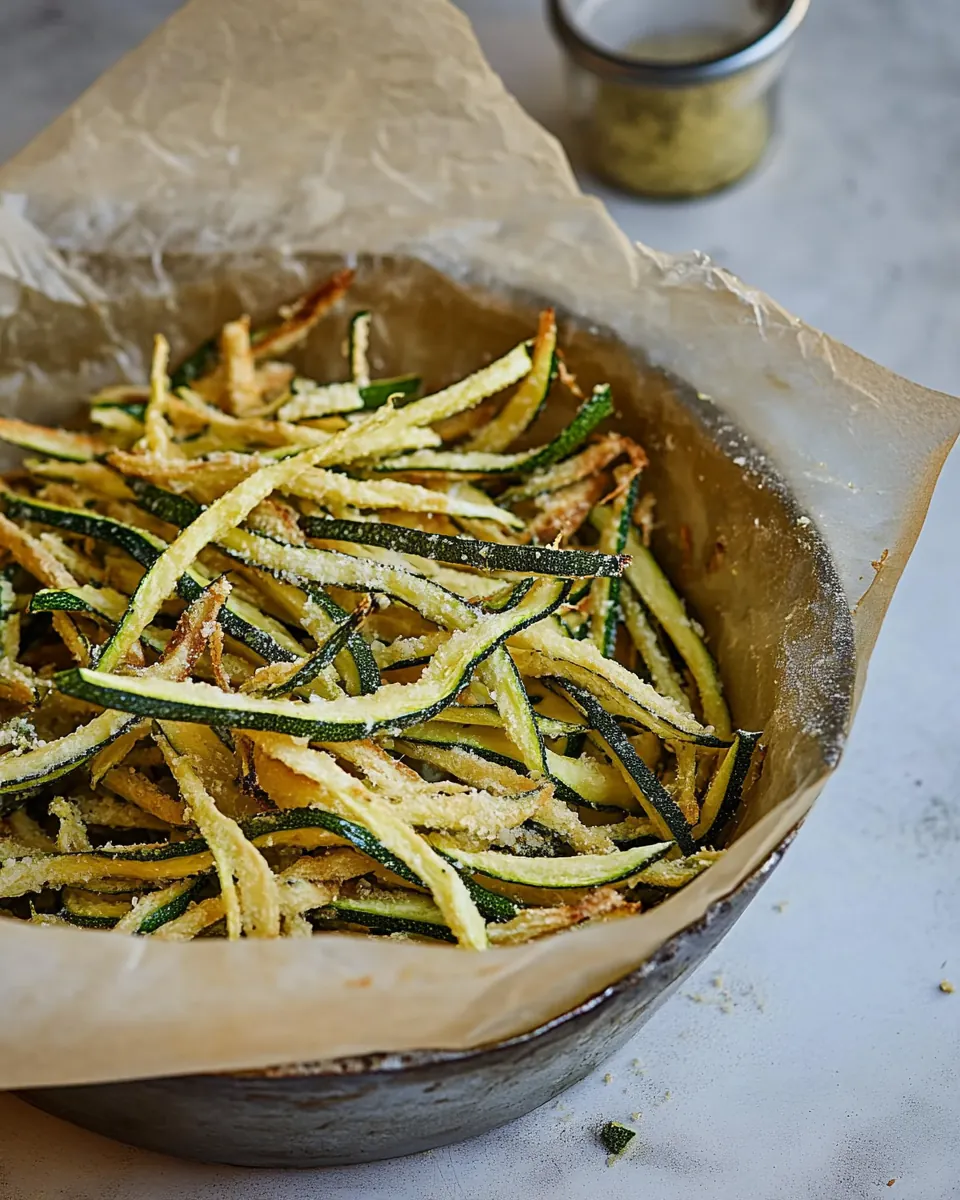 Zucchini Shoestring and Ribbon Fries