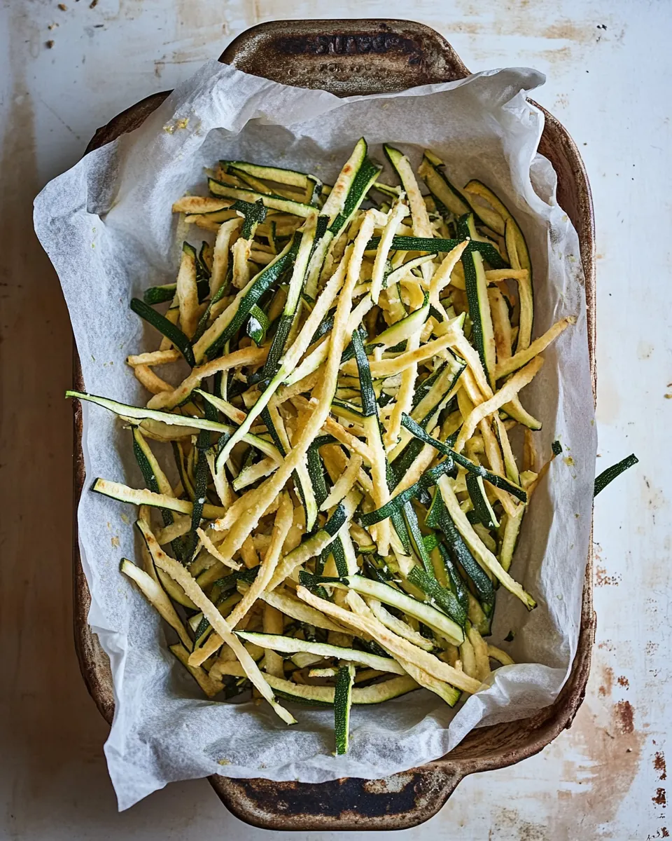Zucchini Shoestring and Ribbon Fries