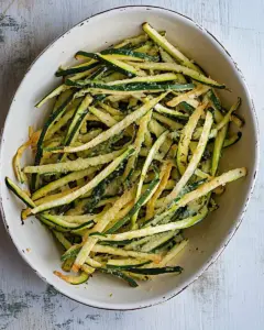 Zucchini Shoestring and Ribbon Fries