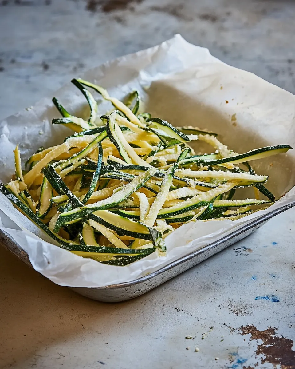 Zucchini Shoestring and Ribbon Fries