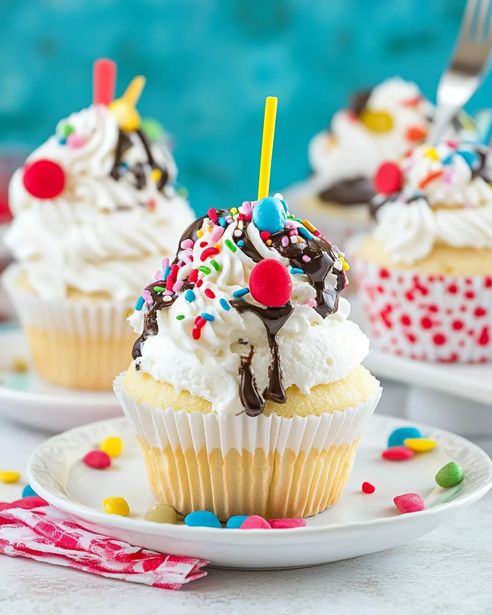 Ice Cream Sundae Cupcakes