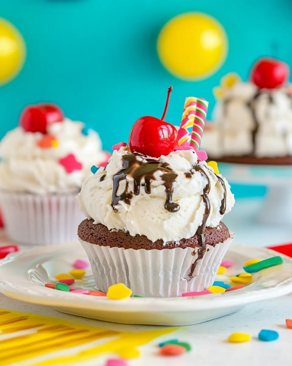 Ice Cream Sundae Cupcakes