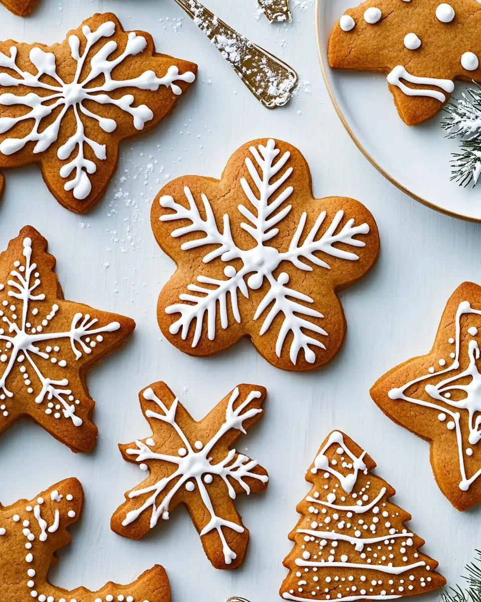 Iced Gingerbread Cutout Cookies