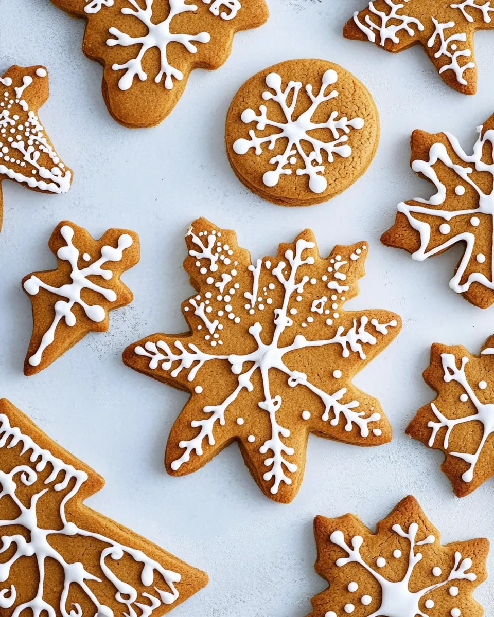 Iced Gingerbread Cutout Cookies