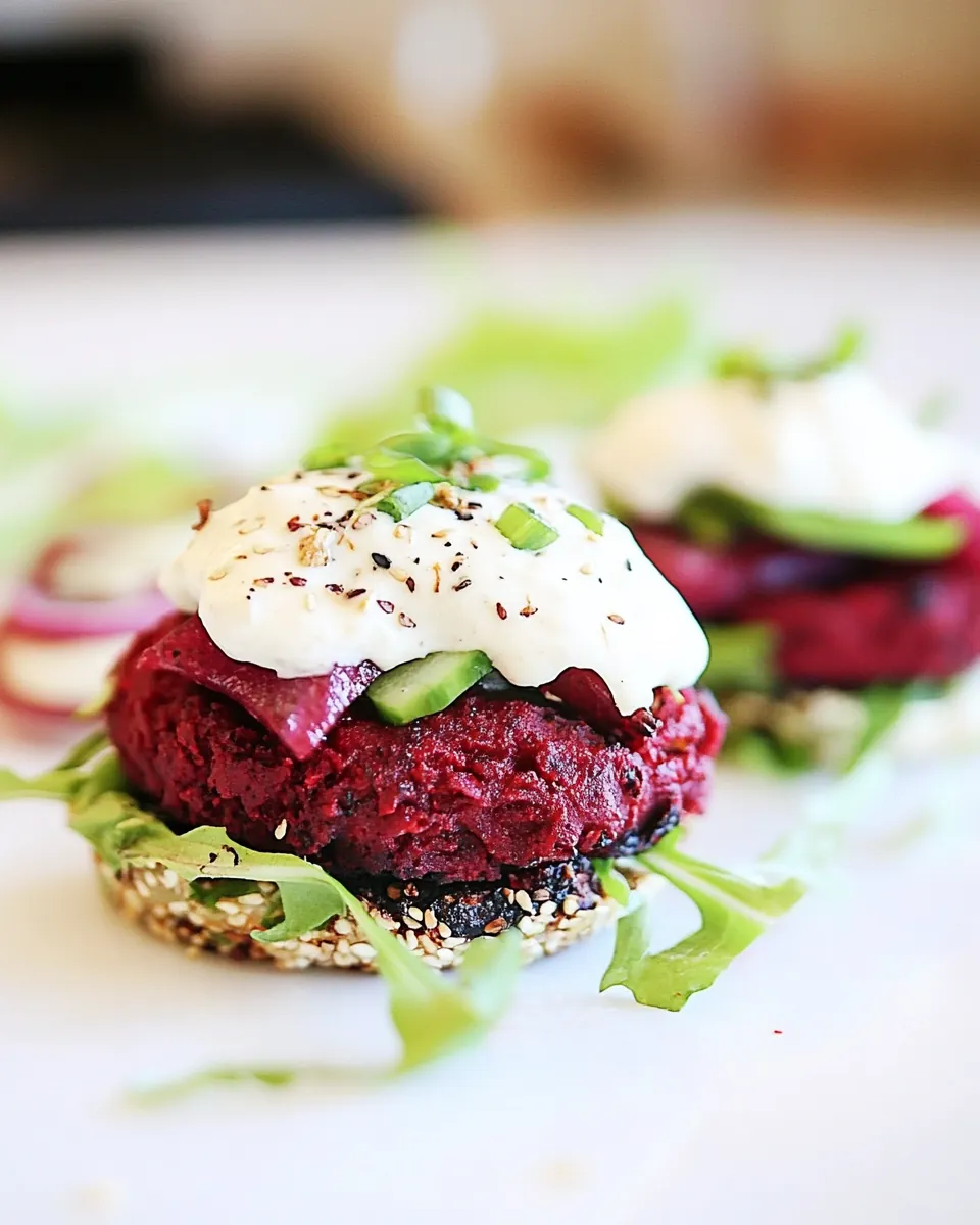 Indian Spiced Beet Veggie Burgers