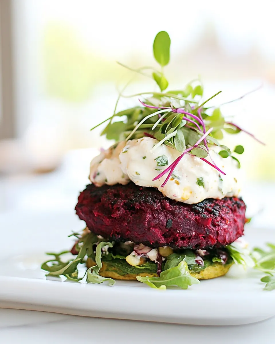 Indian Spiced Beet Veggie Burgers