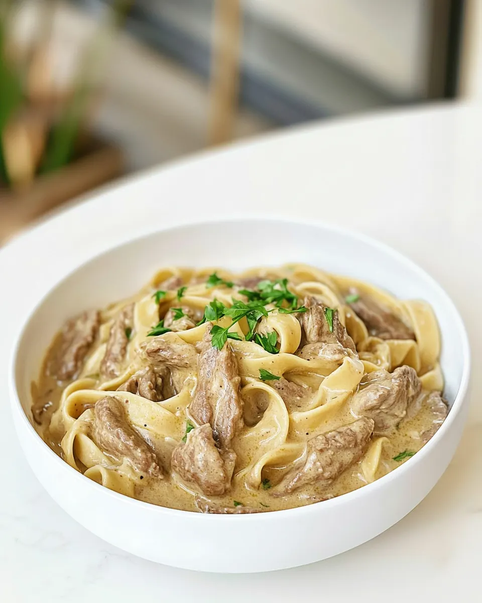 Instant Pot Beef Stroganoff