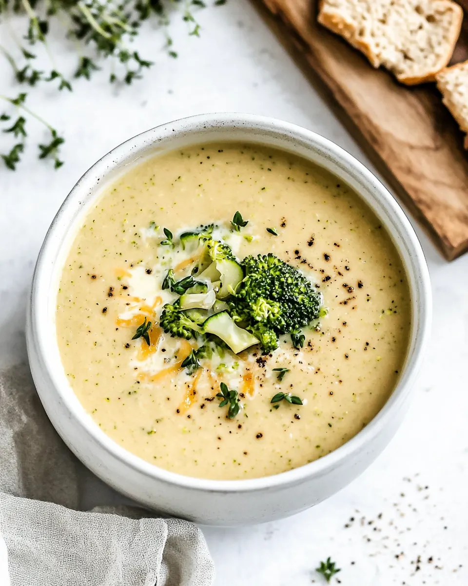Instant Pot Broccoli Cheddar and Zucchini Soup
