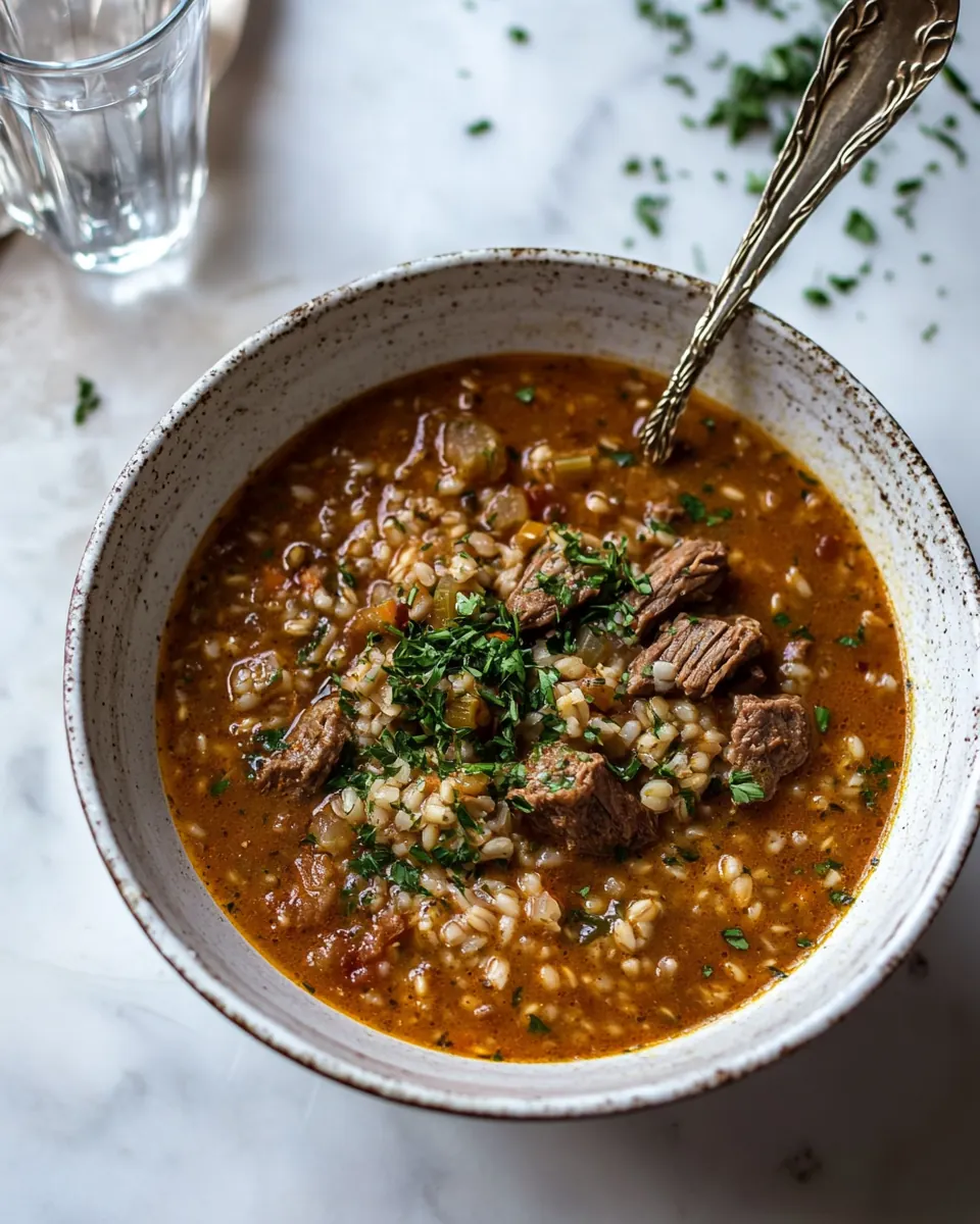 Instant Pot Hearty Beef Vegetable Soup with Barley