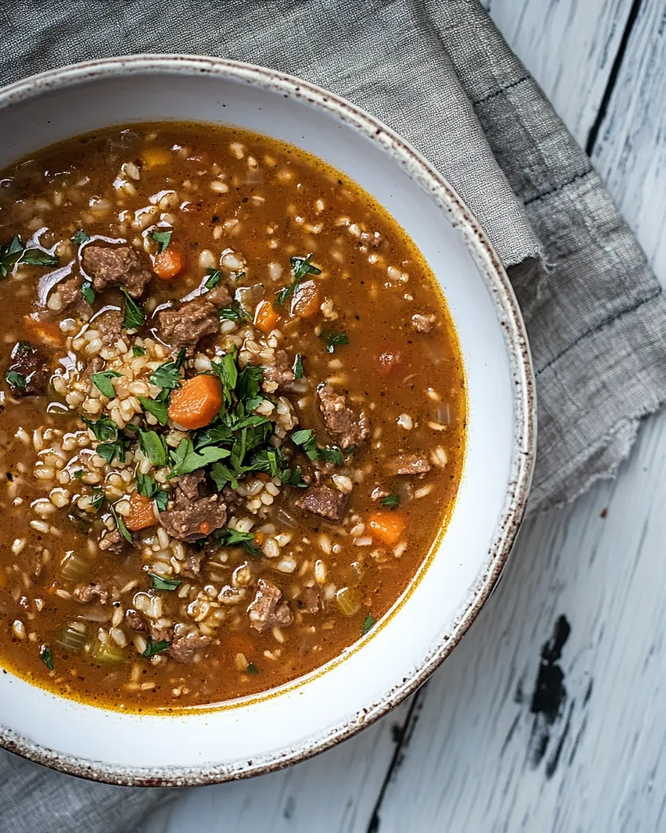 Instant Pot Hearty Beef Vegetable Soup with Barley