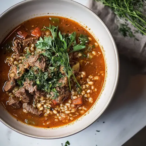 Instant Pot Hearty Beef Vegetable Soup with Barley