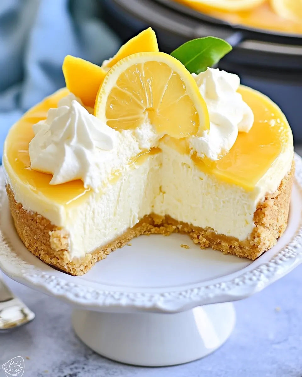 Instant Pot Meyer Lemon Cheesecake
