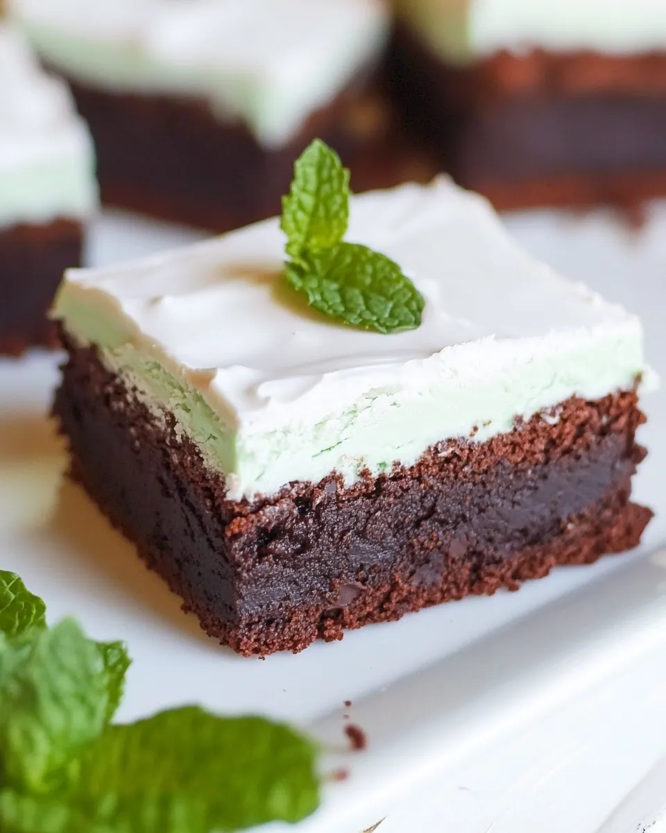 Irish Mint Brownies