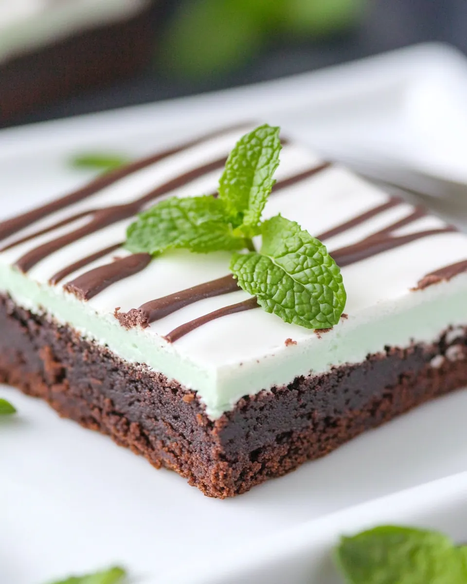 Irish Mint Brownies