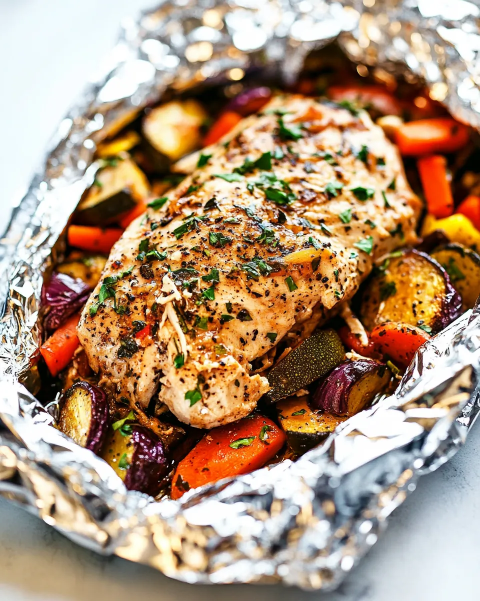 Italian Chicken and Veggies Foil Pack Meal