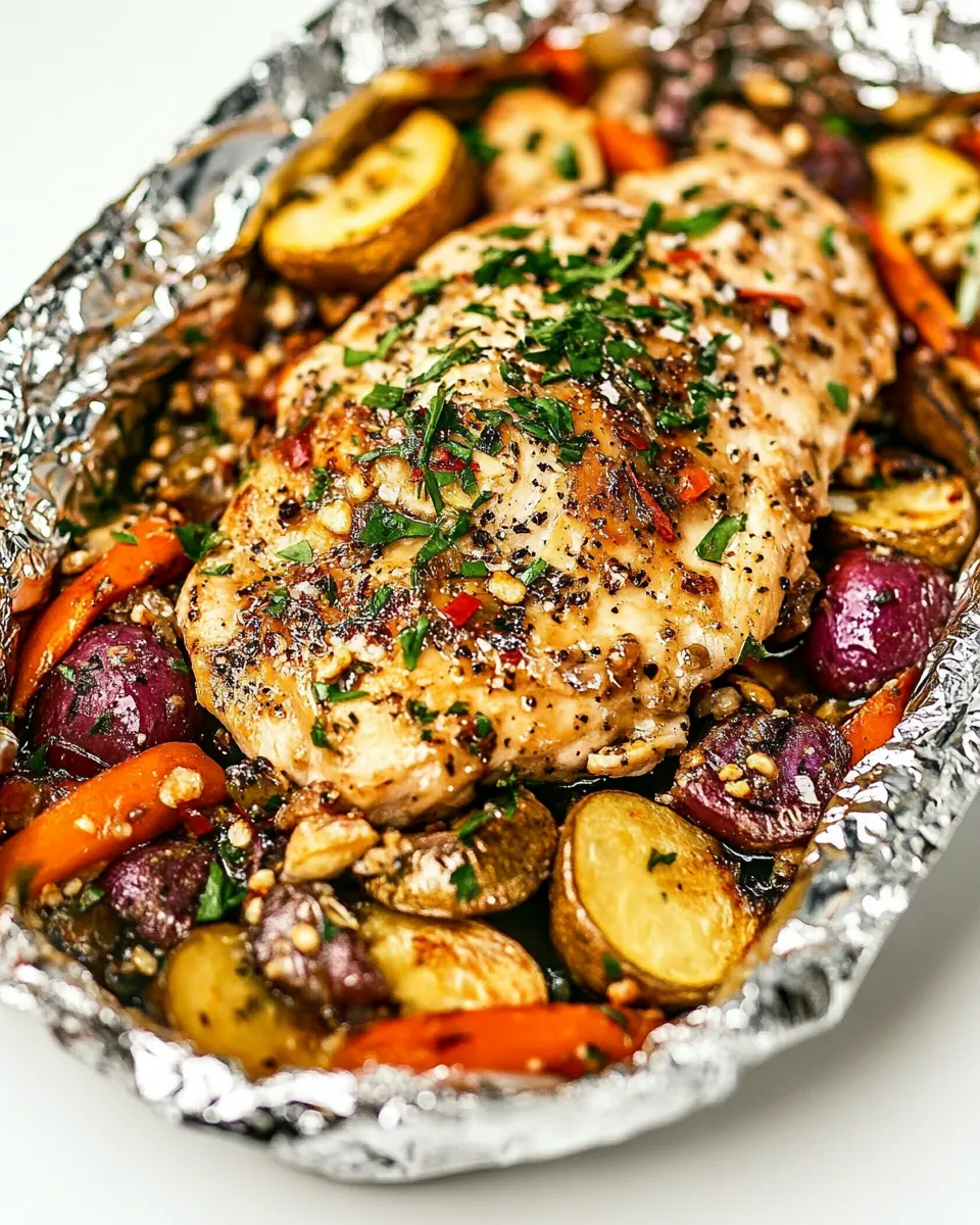 Italian Chicken and Veggies Foil Pack Meal