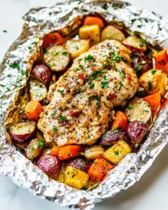 Italian Chicken and Veggies Foil Pack Meal
