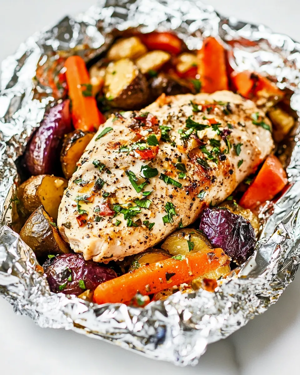 Italian Chicken and Veggies Foil Pack Meal