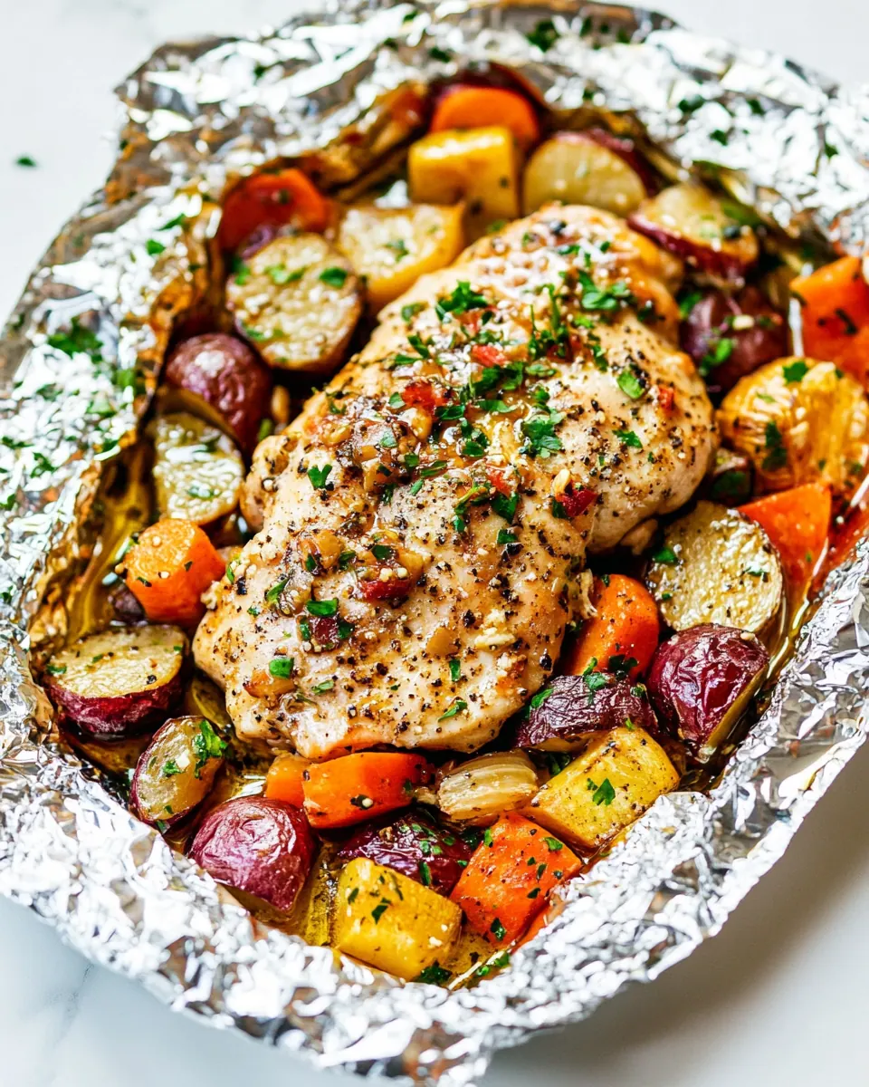 Italian Chicken and Veggies Foil Pack Meal