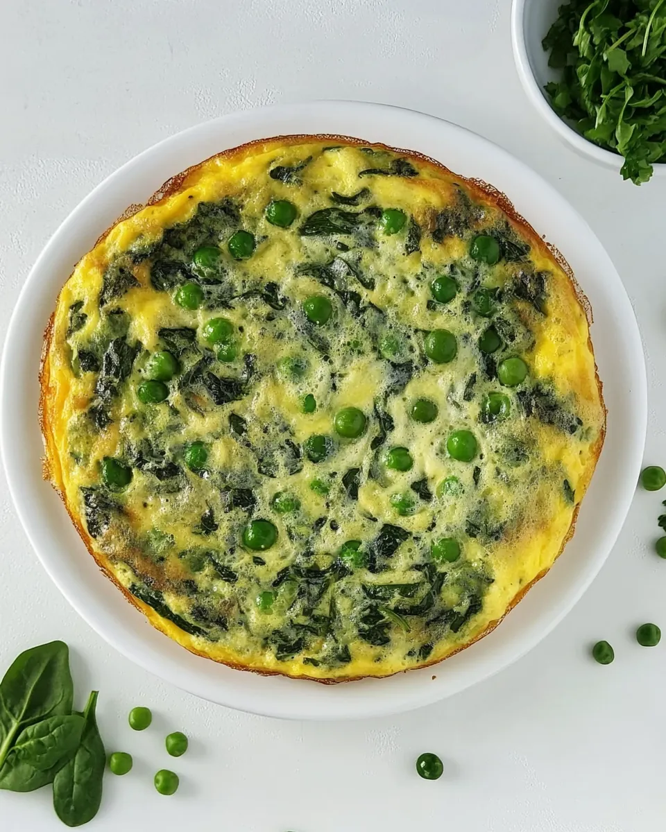 Italian Frittata with Spinach and Peas