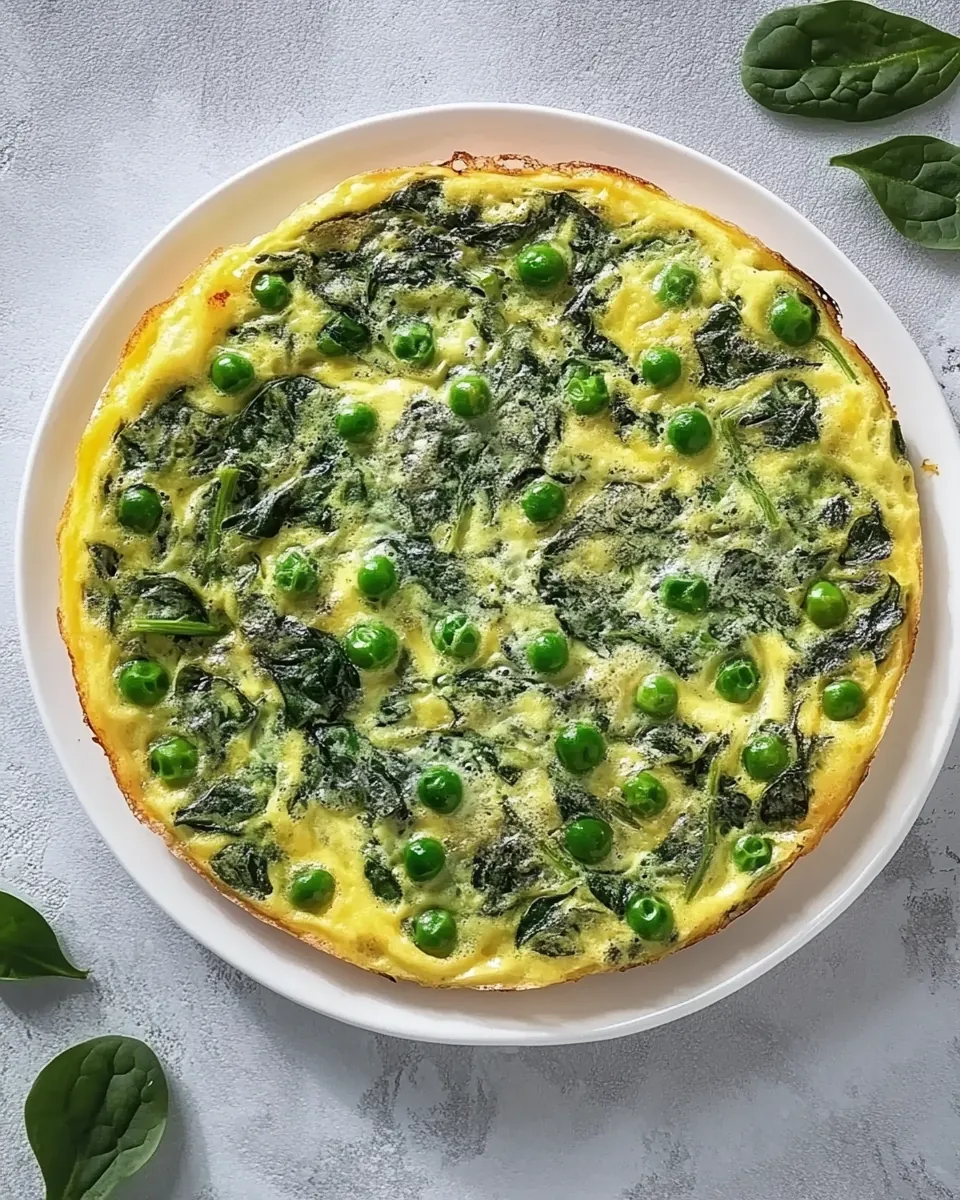 Italian Frittata with Spinach and Peas