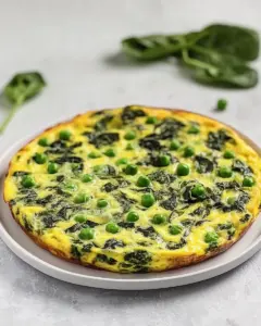 Italian Frittata with Spinach and Peas