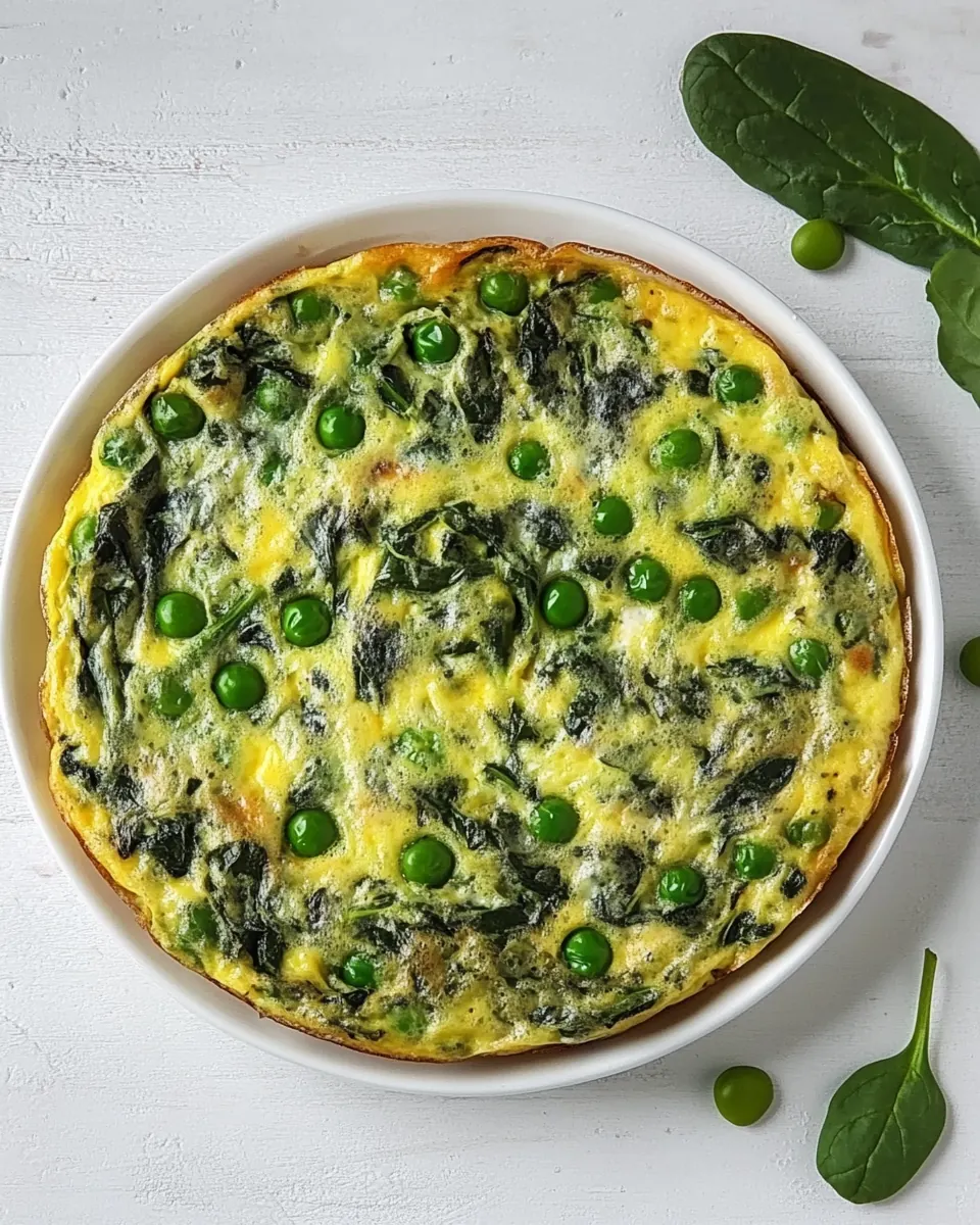Italian Frittata with Spinach and Peas