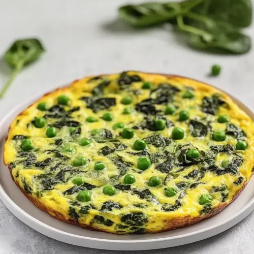 Italian Frittata with Spinach and Peas