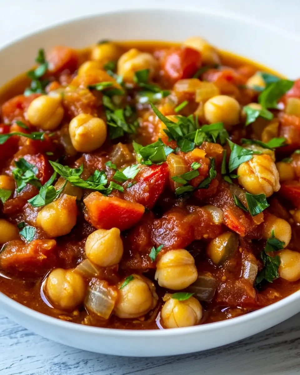 Italian Inspired Tomato and Chickpea Stew