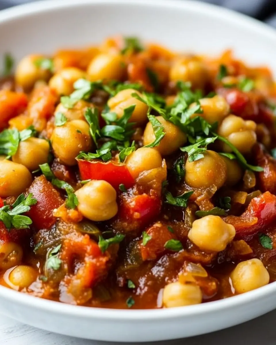 Italian Inspired Tomato and Chickpea Stew