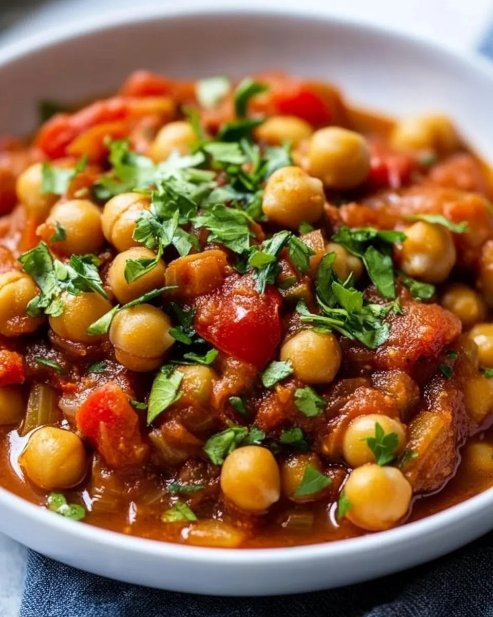 Italian Inspired Tomato and Chickpea Stew