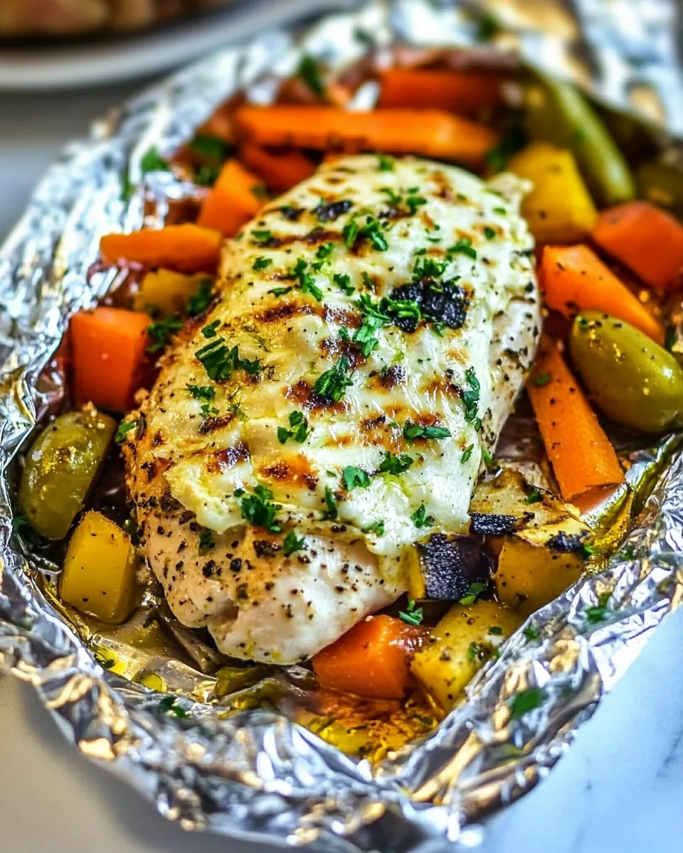 Italian Mozzarella Chicken Foil Packets