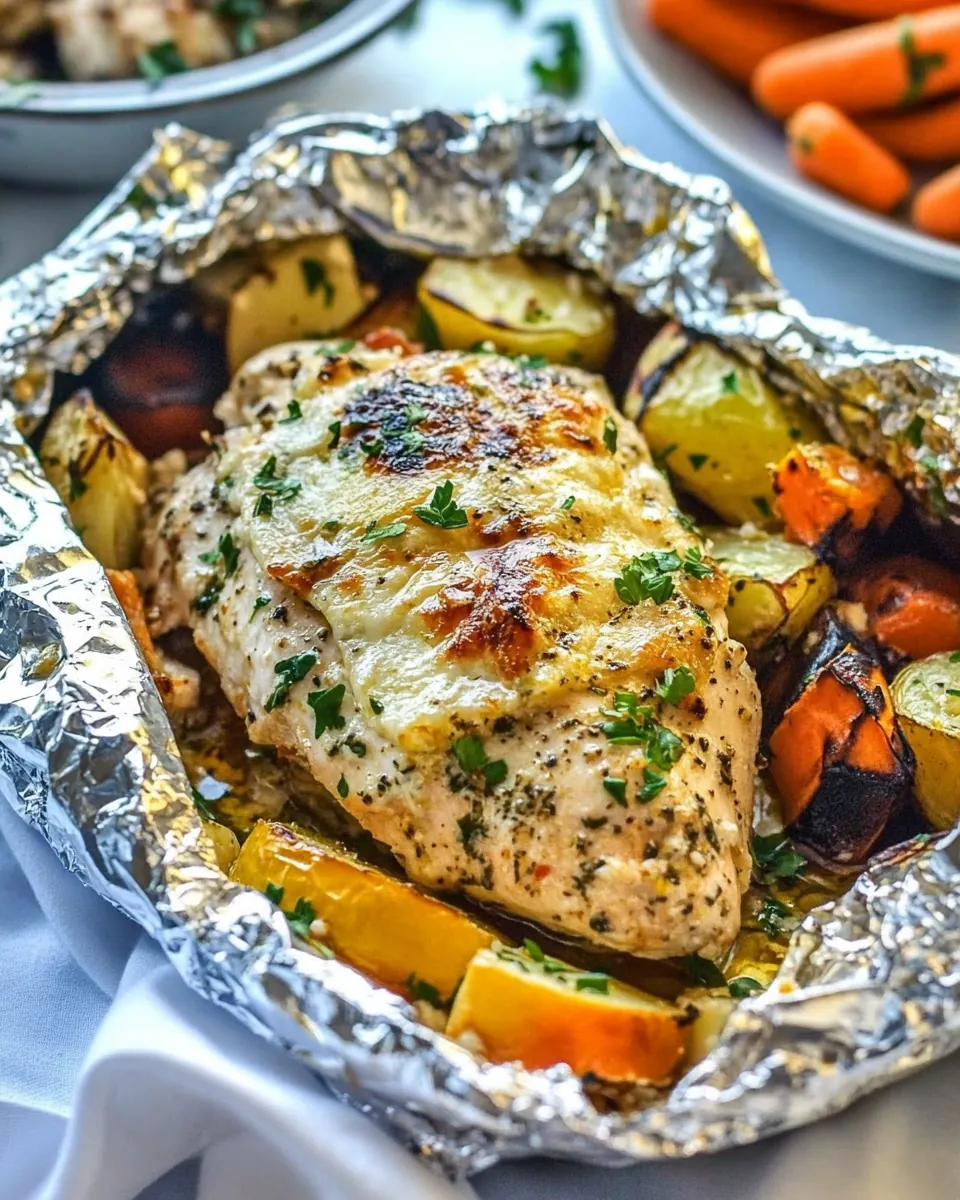 Italian Mozzarella Chicken Foil Packets