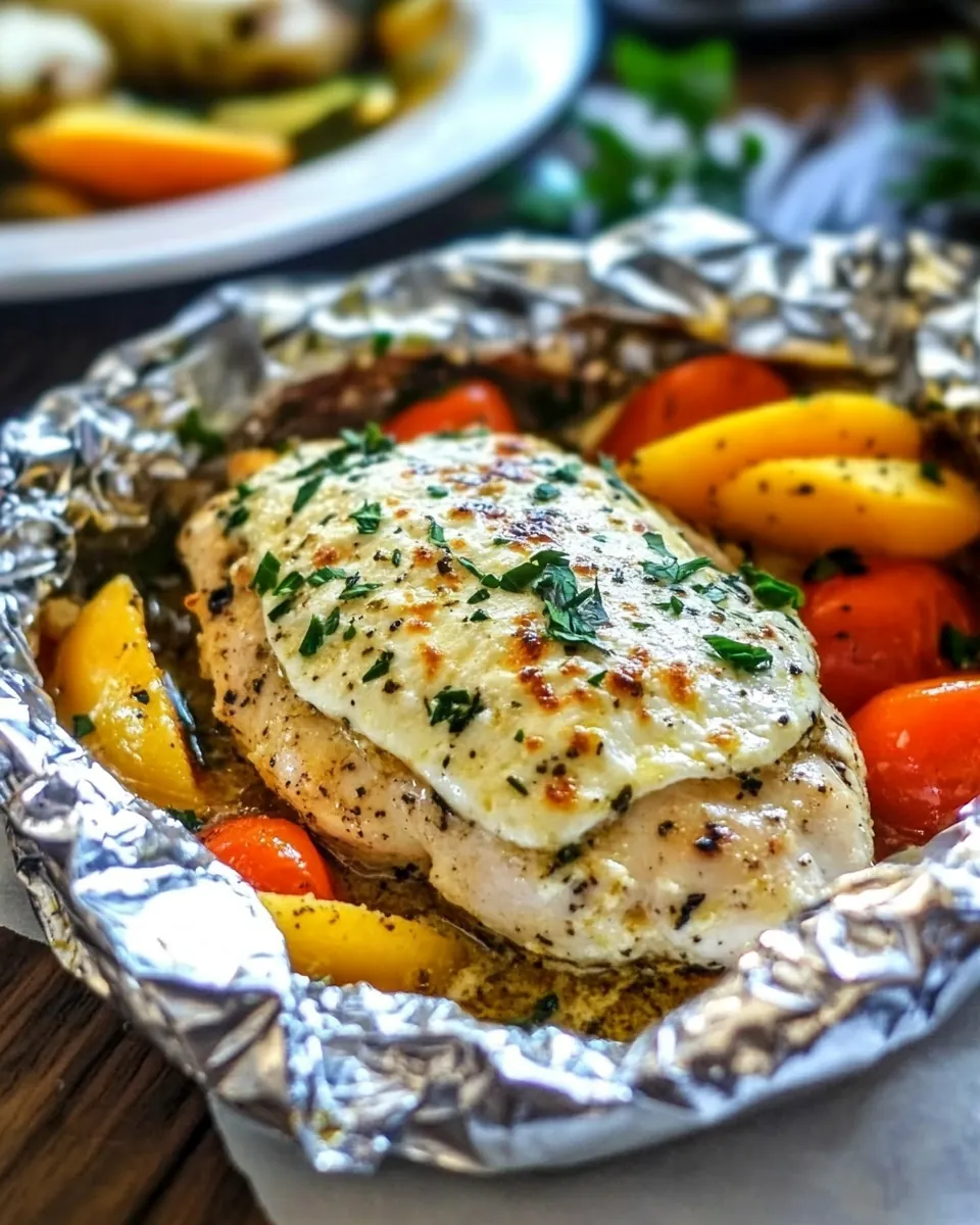 Italian Mozzarella Chicken Foil Packets