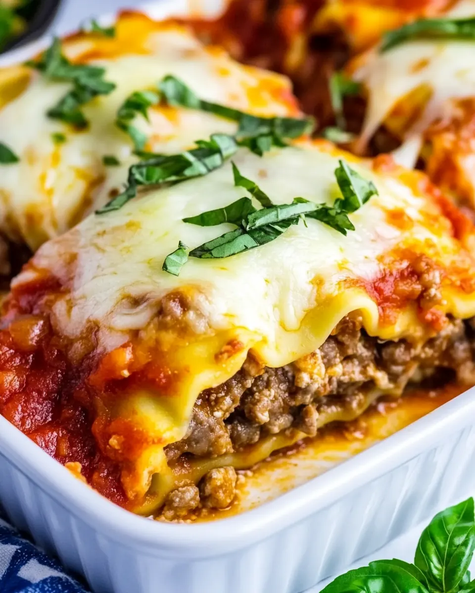 Italian Sausage Lasagna Roll Ups