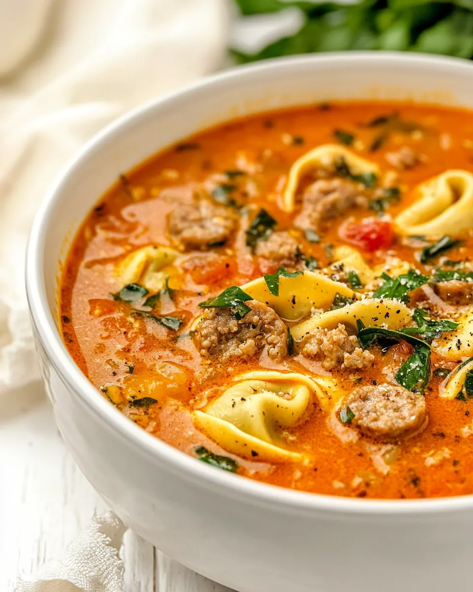 Italian Sausage Tortellini Soup