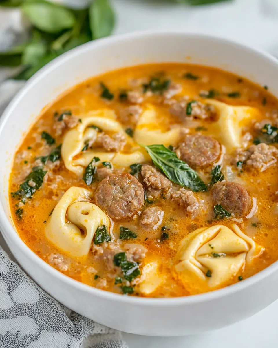 Italian Sausage Tortellini Soup