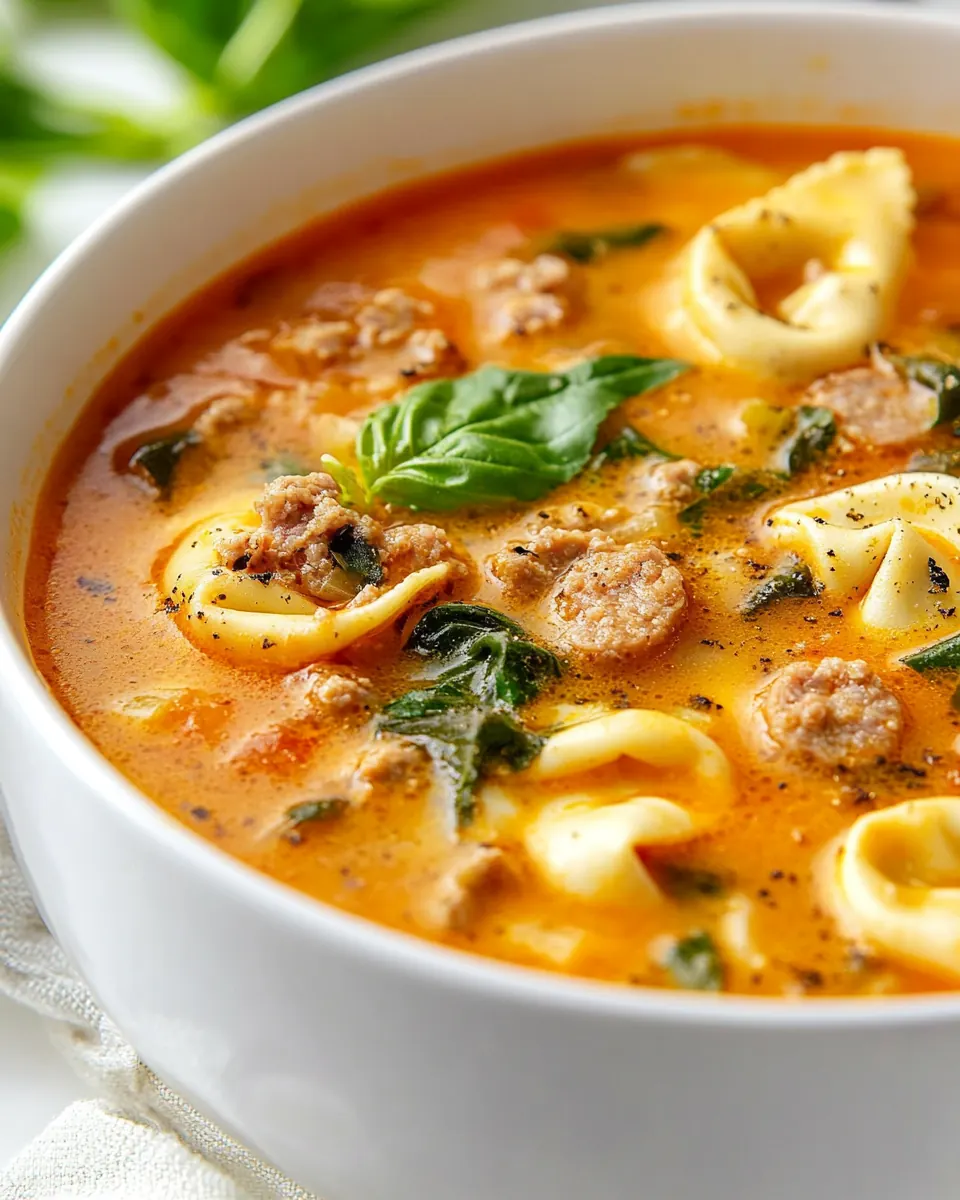 Italian Sausage Tortellini Soup