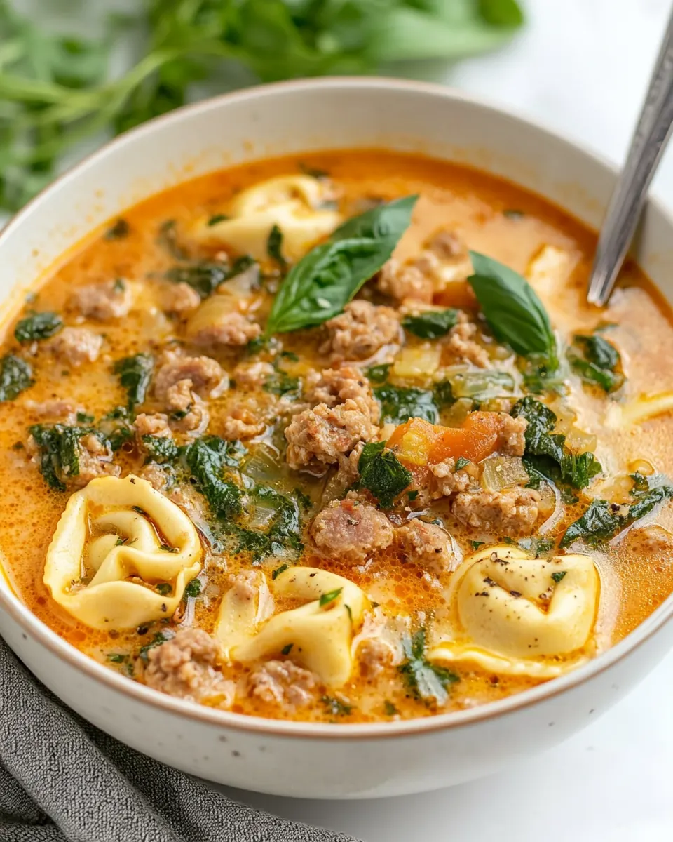 Italian Sausage Tortellini Soup