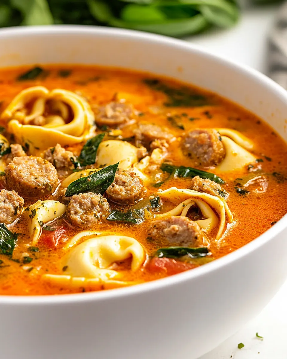 Italian Sausage Tortellini Soup