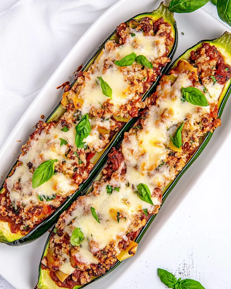 Italian Stuffed Zucchini Boats