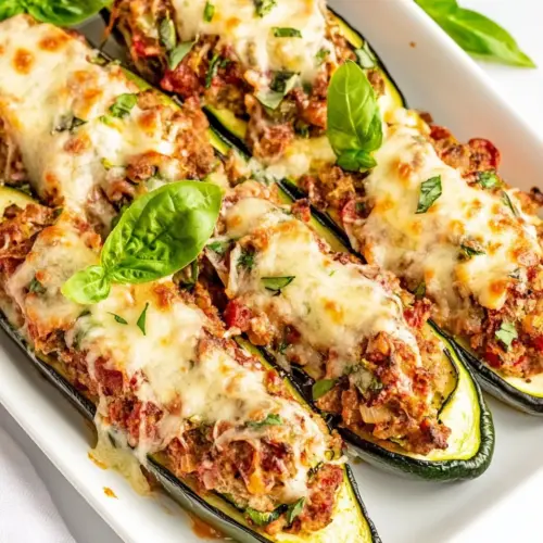 Italian Stuffed Zucchini Boats