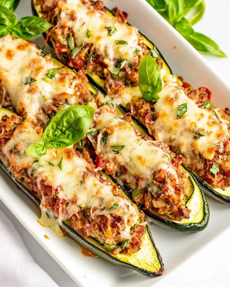 Italian Stuffed Zucchini Boats