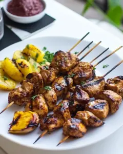 Jerked Chicken Plantain Skewers